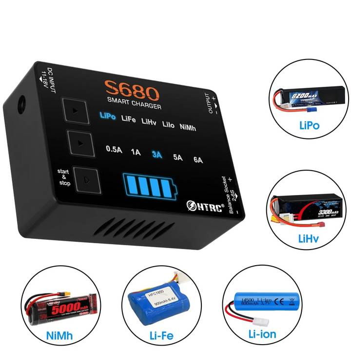 Mini Multi Intelligent Balance Lader - For Alle Typer Batterier 1-6C
