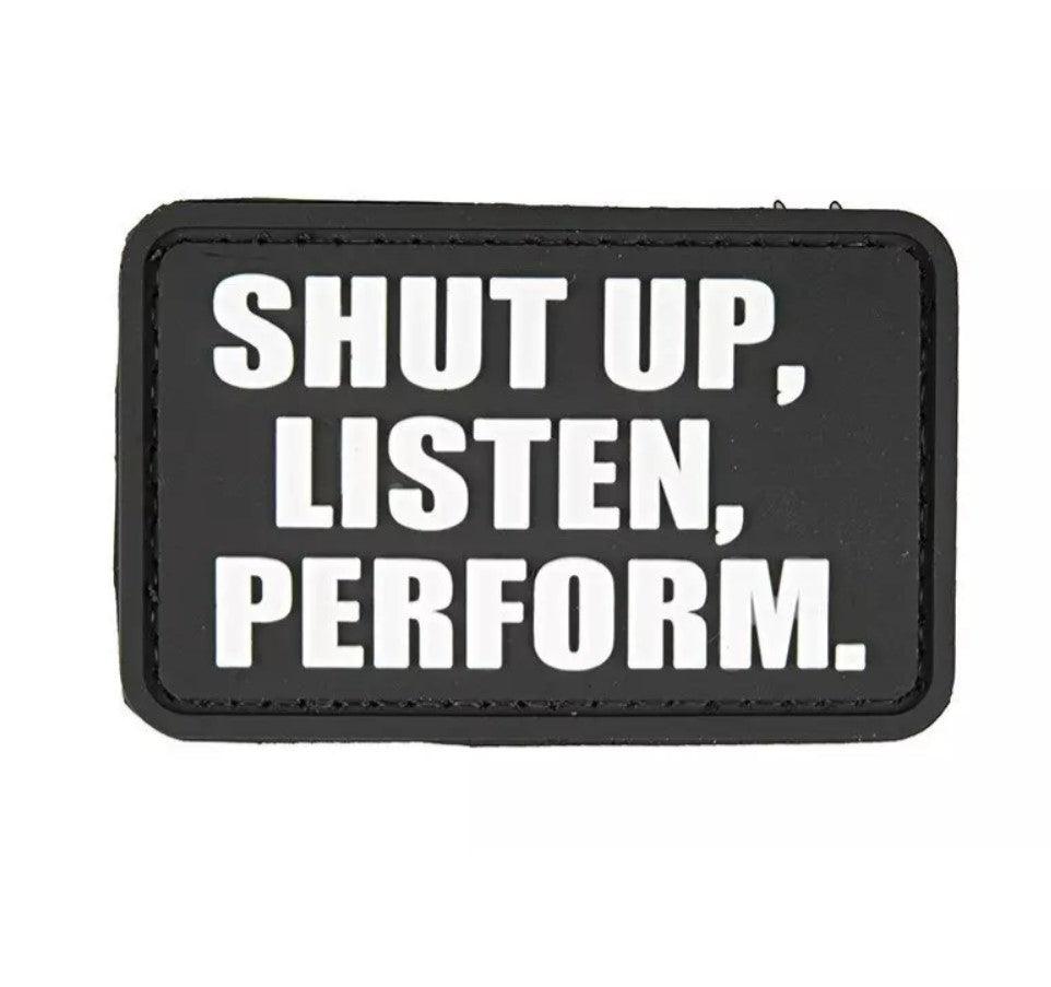 3D Patch - Shut Up - PVC Black - Game-On.no