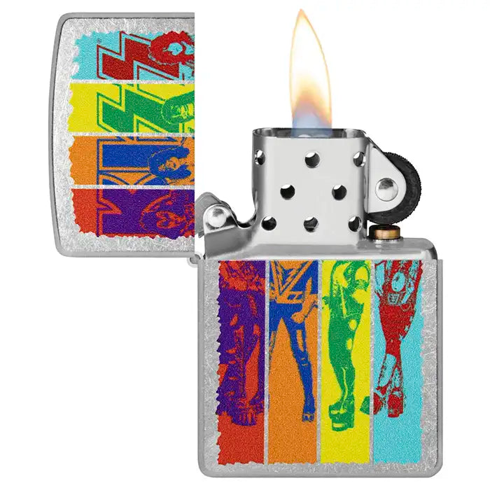 Zippo – KISS «Striped» Design – Street Chrome Lighte