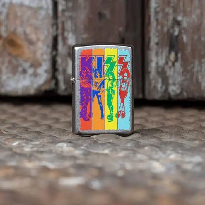 Zippo – KISS «Striped» Design – Street Chrome Lighte