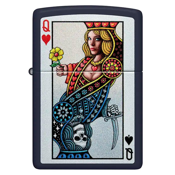 Zippo Lighter - Queen of Hearts Design