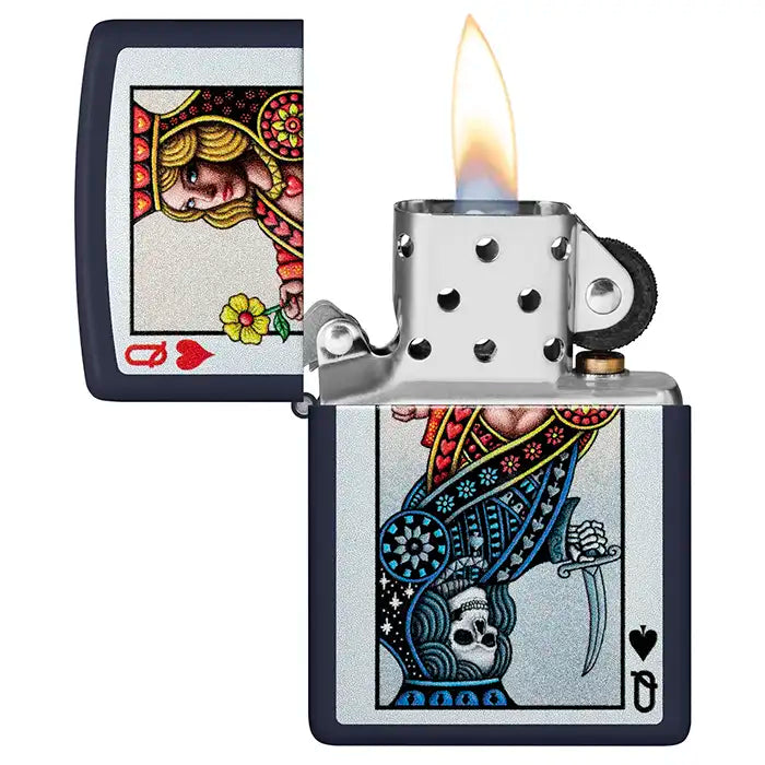 Zippo Lighter - Queen of Hearts Design