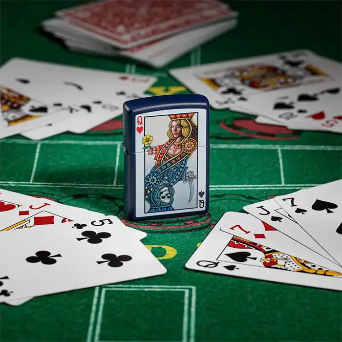 Zippo Lighter - Queen of Hearts Design