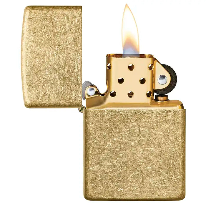 Zippo Lighter - Tumbled Brass