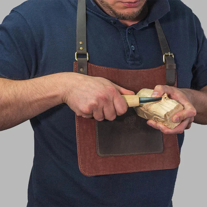 Small Apron for Wood Carving - Leather