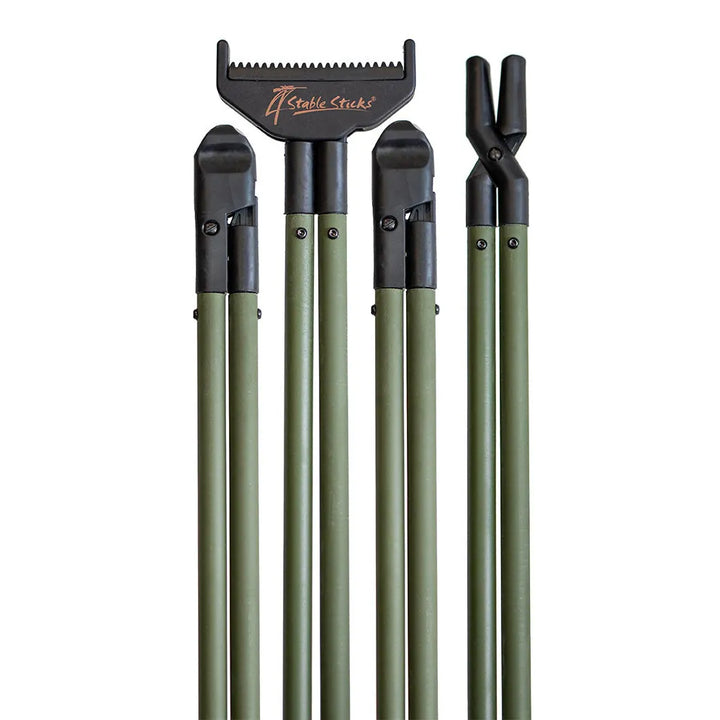 4Stable Sticks Essential Skytestokk – 4-Punkts Støtte - Bush Green