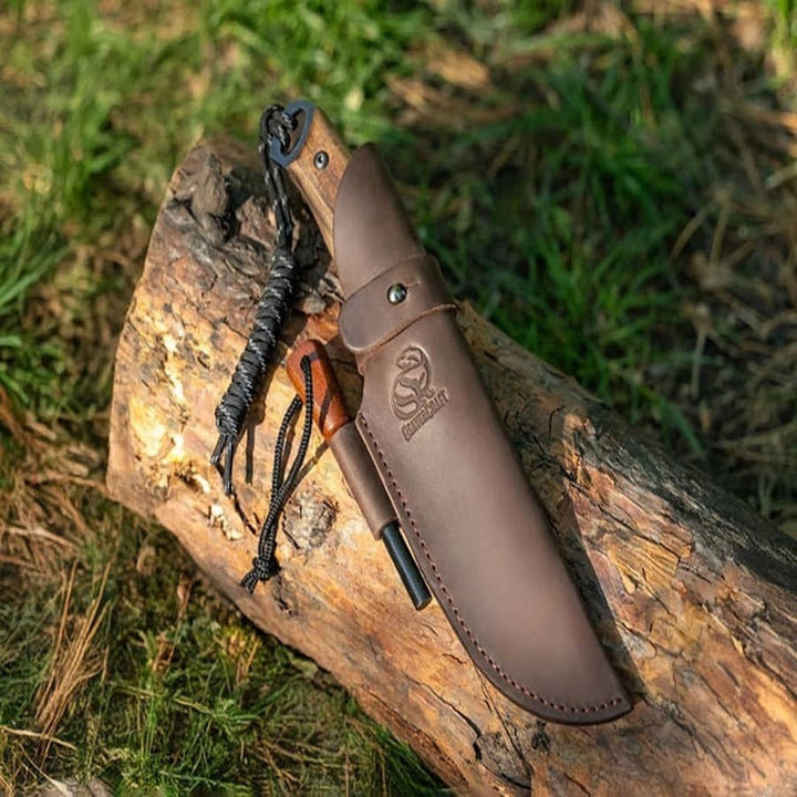 BeaverCraft Dusk Bushcraftkniv m/Tennstål - i slire med tennstål