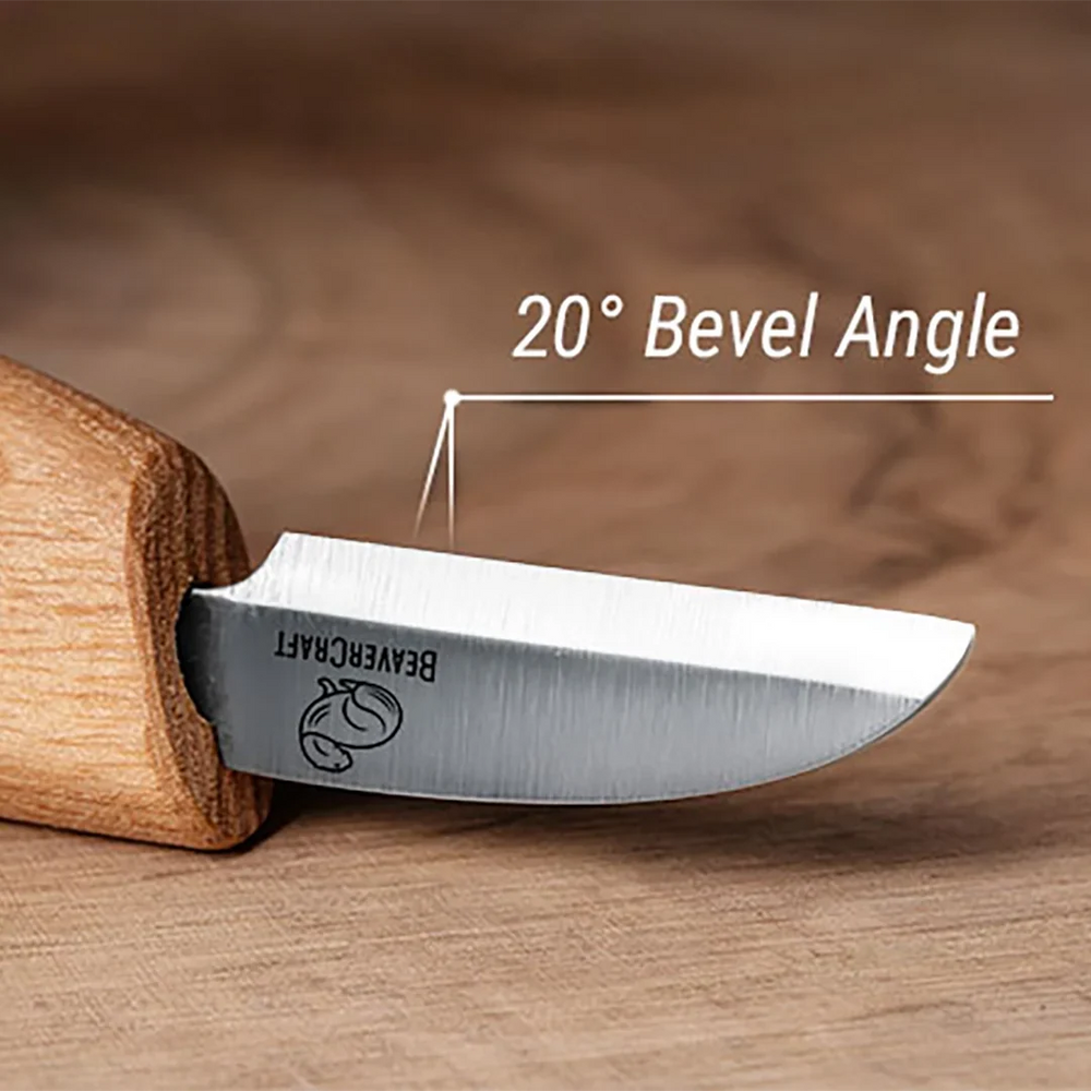 BeaverCraft C2 Treskjærerkniv - 40mm Blad - bladet
