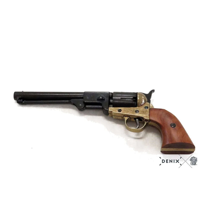 Denix - American Navy Revolver 1851 Replika – Klassisk Borgerkrigsrevolver i Metall og Tre