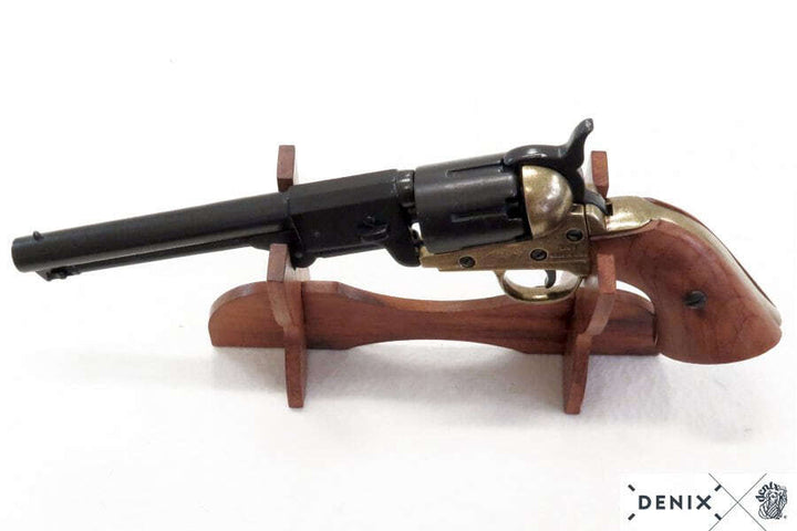 Denix - American Navy Revolver 1851 Replika – Klassisk Borgerkrigsrevolver i Metall og Tre