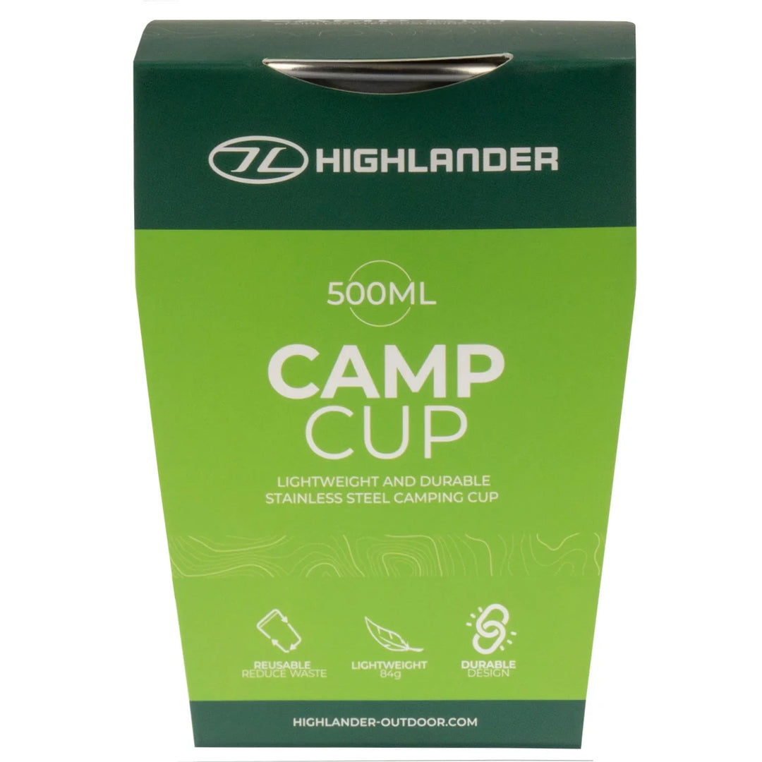 Vaso para acampar de acero inoxidable - 500 ml