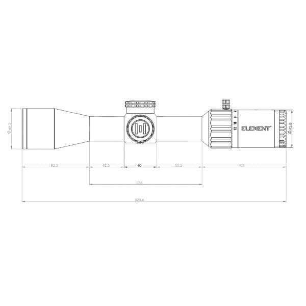Element Optics Helix HD Compact 2-12x42 SFP RAPTR