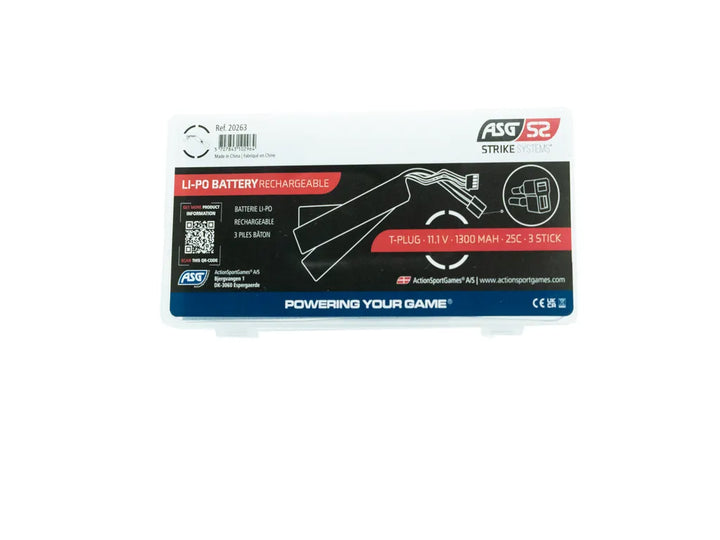 Strike Systems - Li-Po Batteri 7.4V 1300mAh - Sticks med T-Plug (Deans)