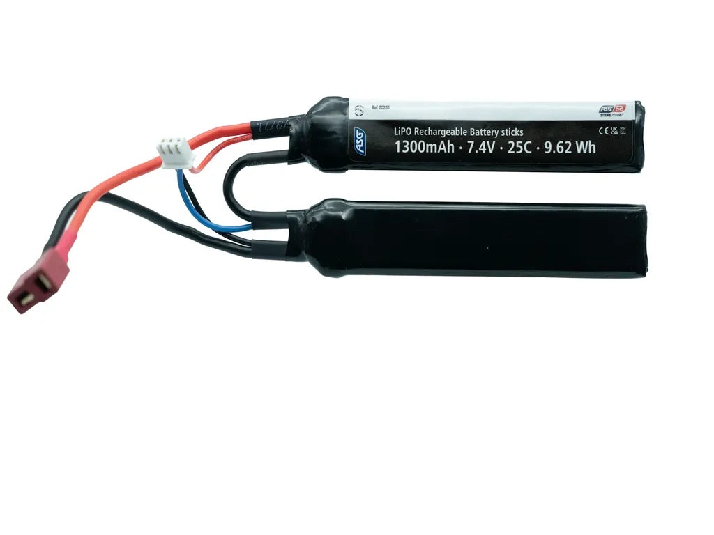 Strike Systems - Li-Po Batteri 7.4V 1300mAh - Sticks med T-Plug (Deans)