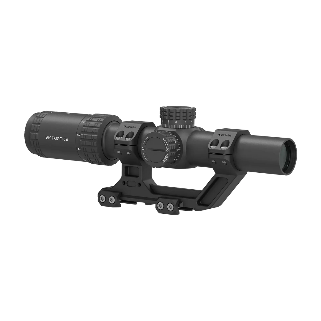 VictOptics S6 1-6x24 LPVO med AR-montasje - Sort - skratt forfra