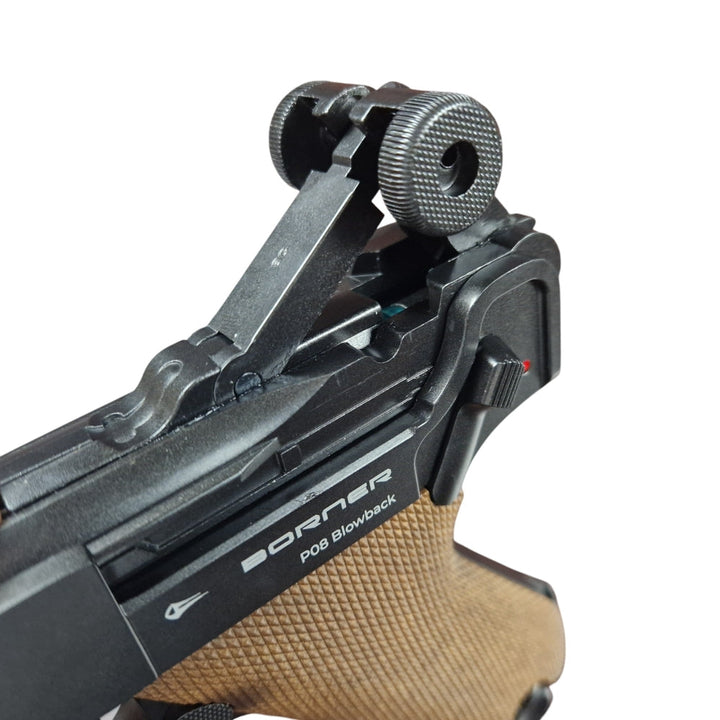 P08 - CO2 Drevet Luftpistol med Blowback - 4.5mm BB