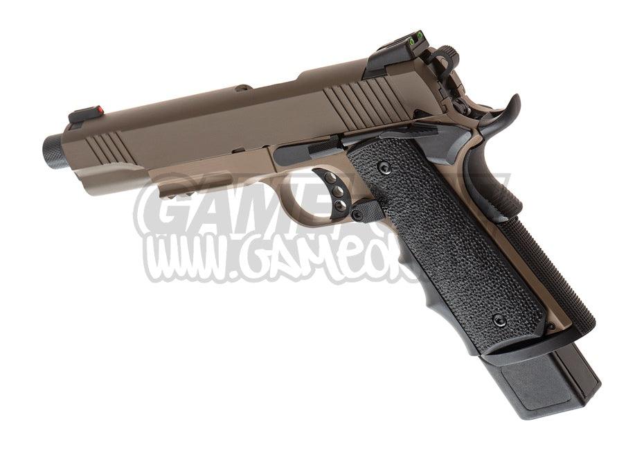 AA - 1911 Extended Gassdrevet Softgun Pistole - Wüste - Game-On.no