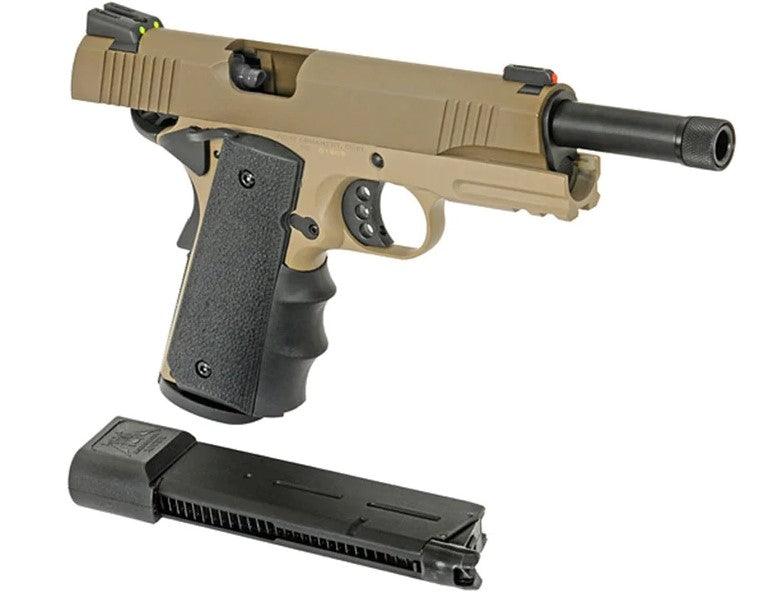 AA - 1911 Sandtstorm Gassdrevet Softgun Pistooli - Tan/Desert - Game-On.no