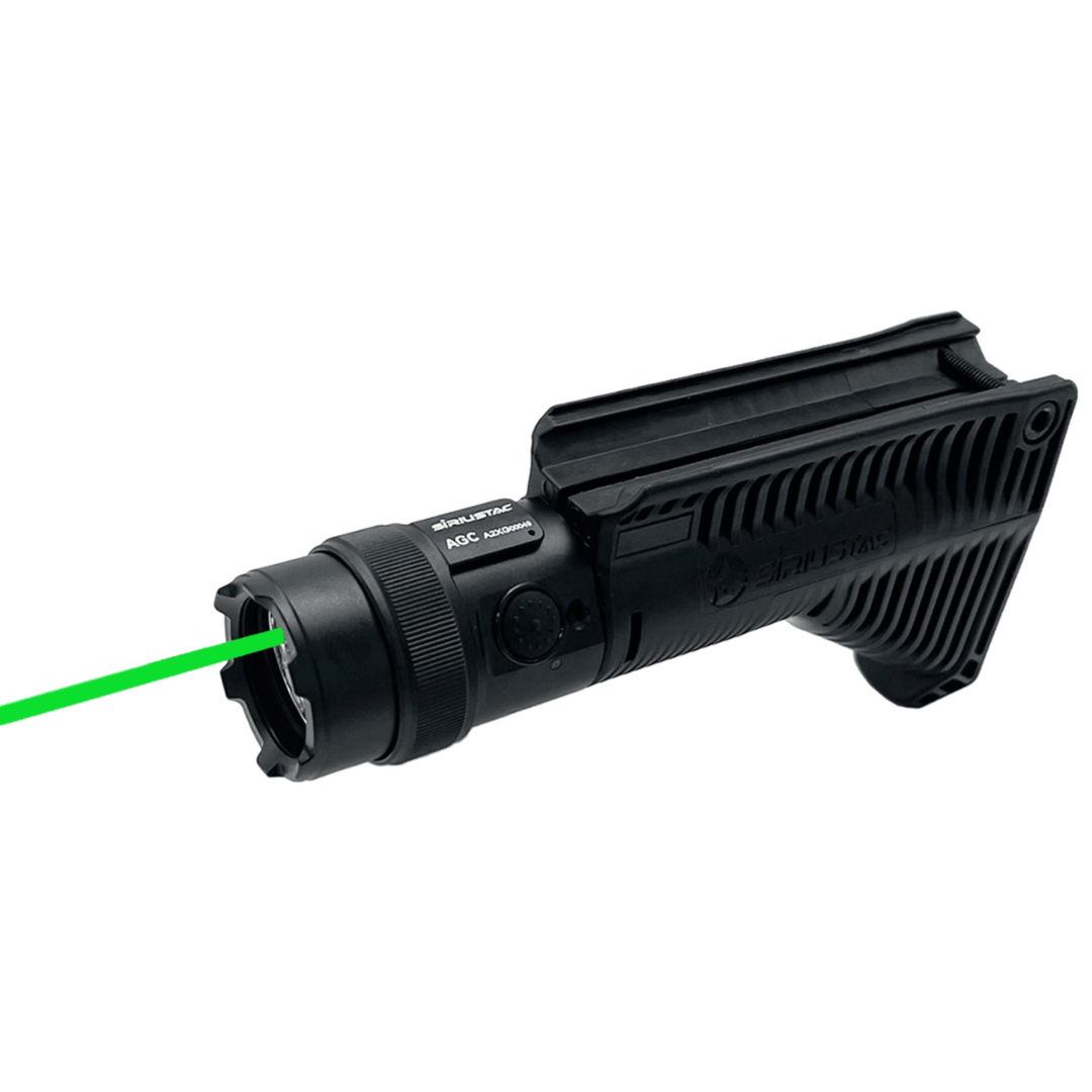 Angular front grip with green laser and lantern (1600 lumen) - 21mm <tc>Rail</tc>