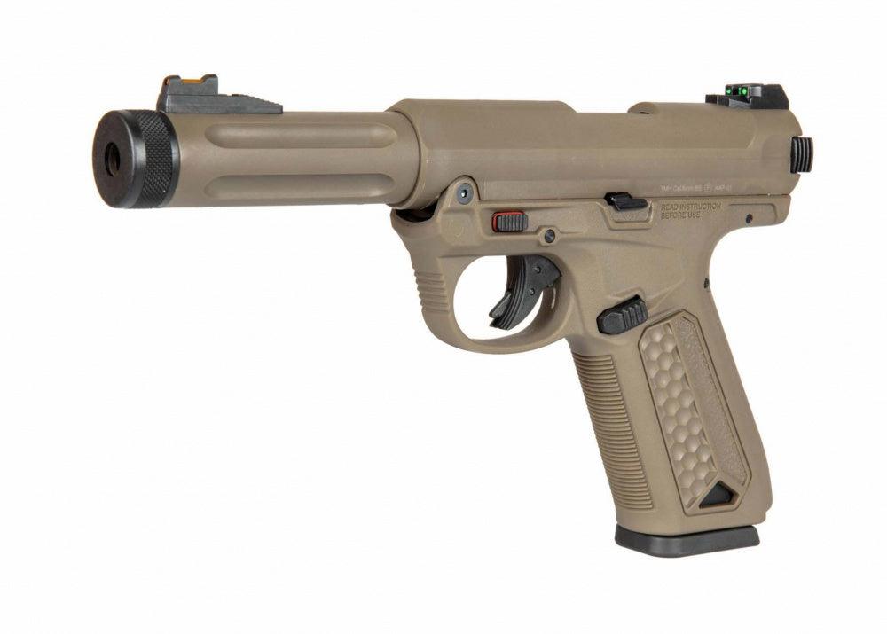 Action Army - AAP-01 Assassin Semi/Fullauto Softgun Pistol - Tan - Game-On.com