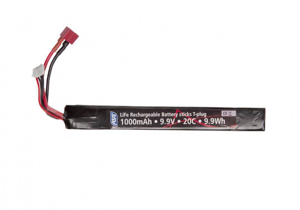 Battery - Li-Fe 9.9V 1000mah - Stick with T-Plug - Game-On.no