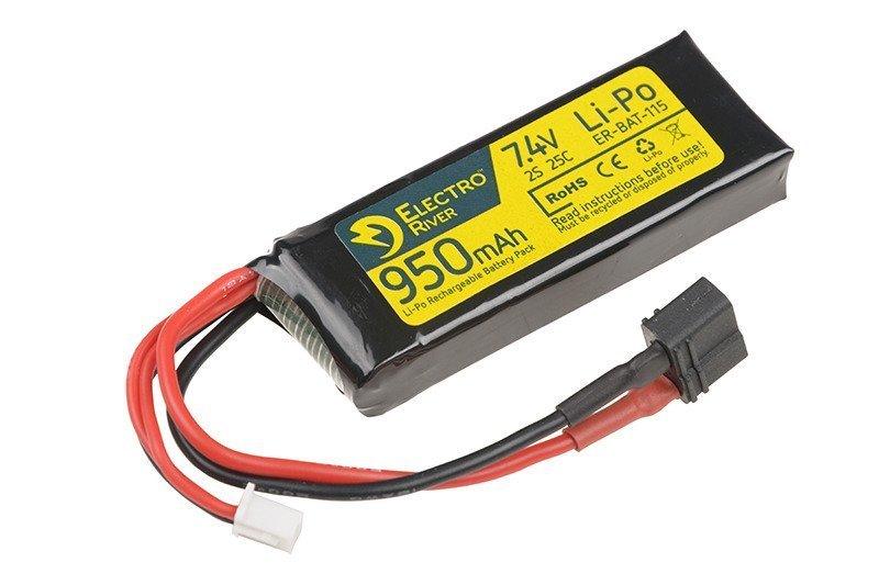 Akkus - Li-Po 7.4V 950mAh 25/50C - Deans - Game-On.no