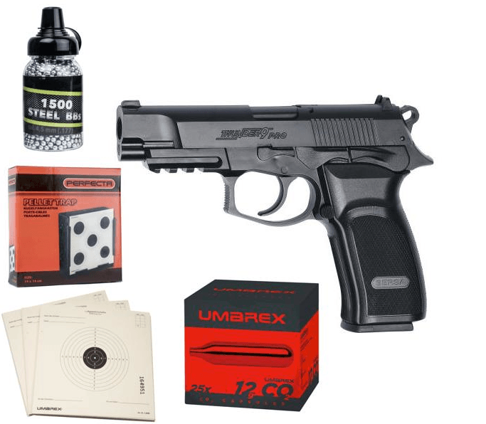 Bersa Thunder 9 Pro - 4.5mm BB Luftpistole - PACKAGE PRICE - Game-On.no