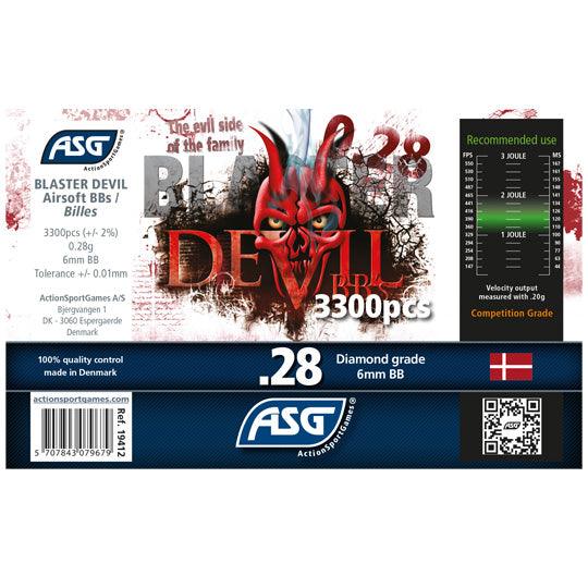 Blaster Devil Softgunkuler 0.28g - 3300pcs - Game-On.no