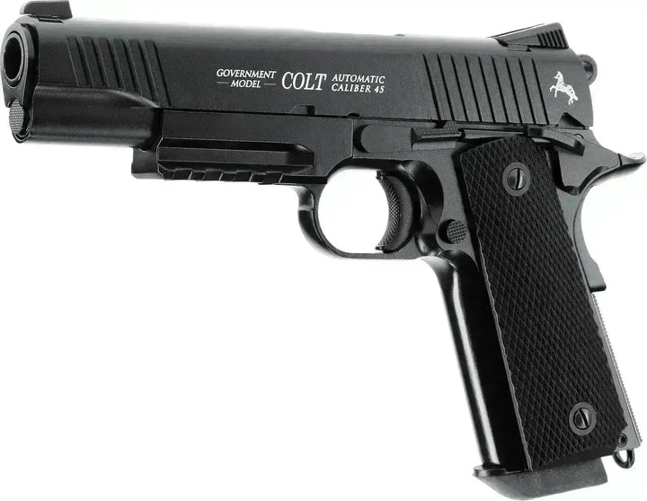 Colt M45 CQBP CO₂ Luftpistol Sort 4.5mm – Blowback og fullmetall - Game-On.no
