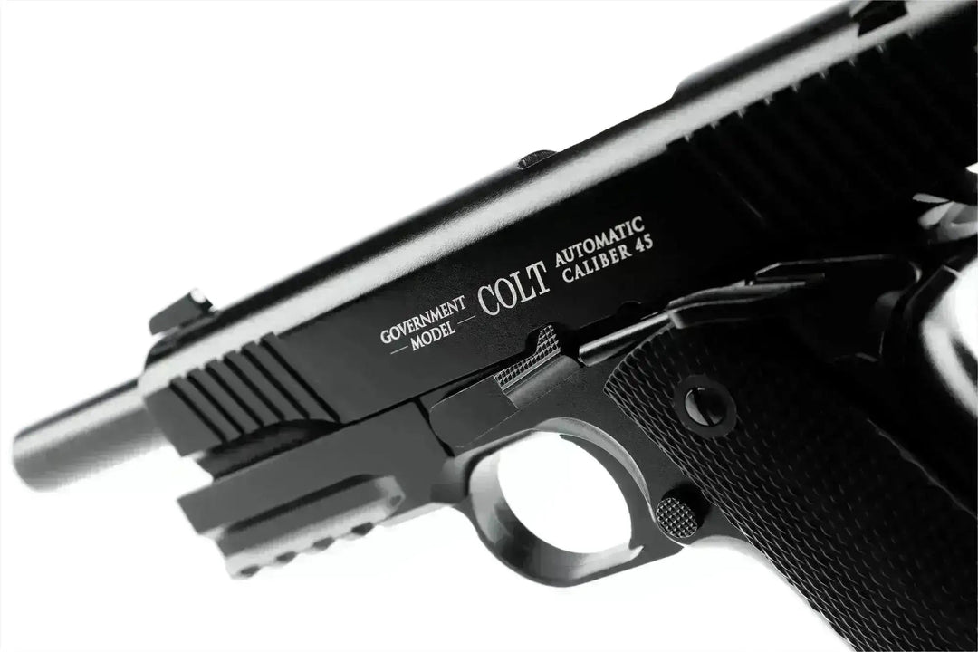 Colt M45 CQBP CO₂ Luftpistol Sort 4.5mm – Blowback og fullmetall - Game-On.no