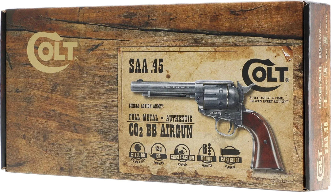 Colt Peacemaker SAA .45 - 4.5mm BB - Antique - Game-On.no