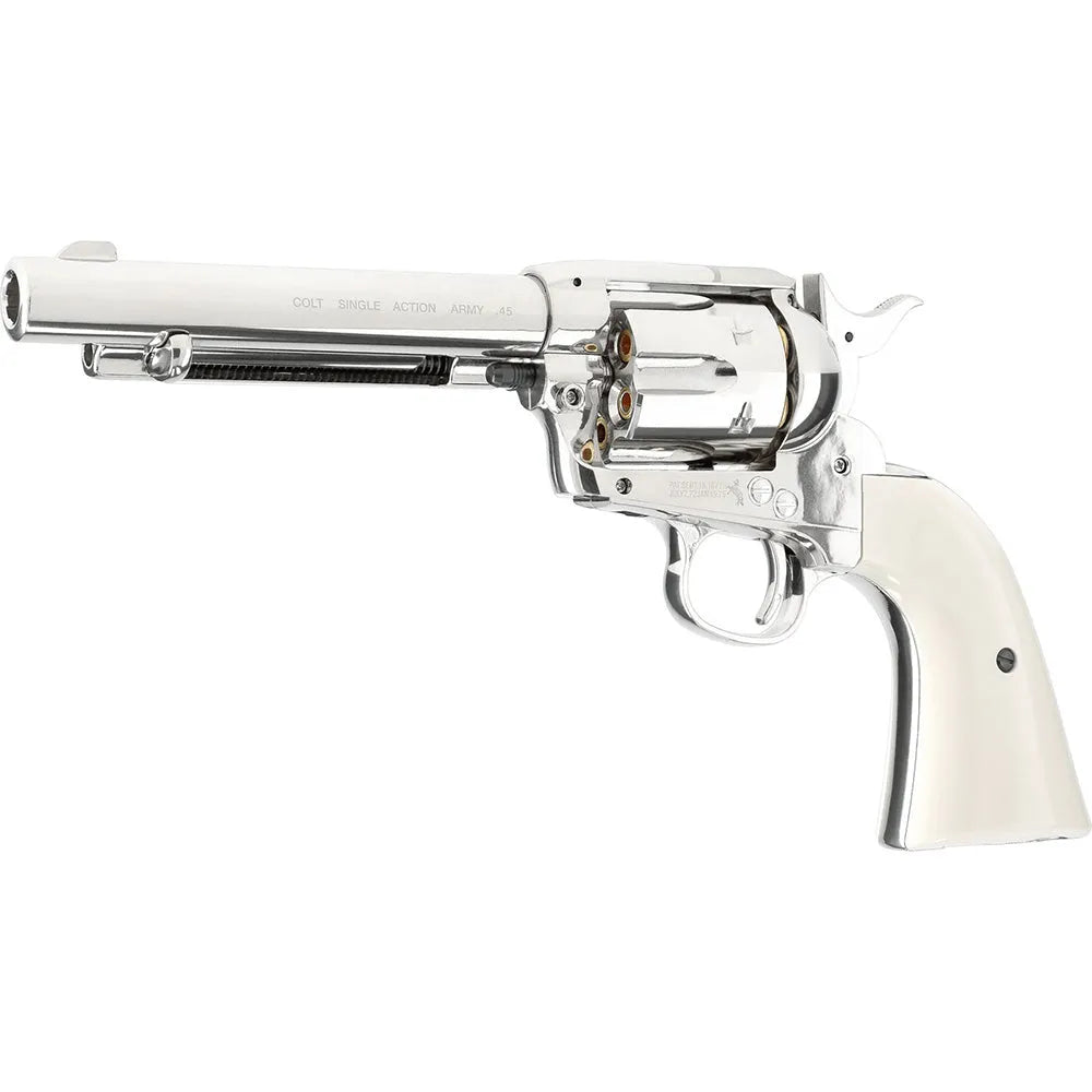 Colt Peacemaker SAA .45 - 4.5mm BB - Nickel - Game-On.no