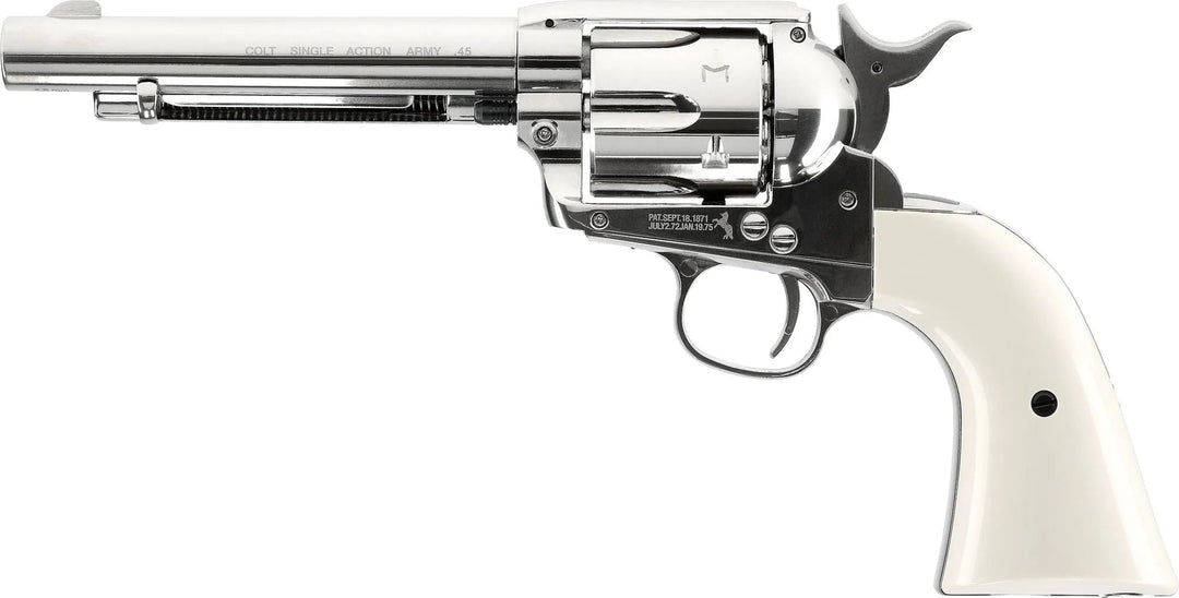 Colt Peacemaker SAA .45 - Nickel - 4.5mm Pellets Luftpistol - gameon.eu