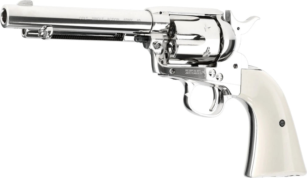 Colt Peacemaker SAA .45 - Nickel - 4,5 mm kulor Luftpistol - Game-On.no