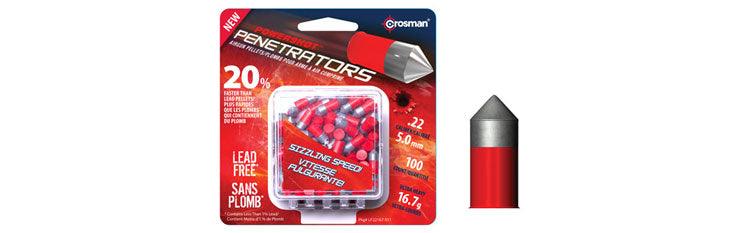 Crosman 5.5mm Red Flight Penetrators Air rifle bullets - 100pcs - Game-On.no