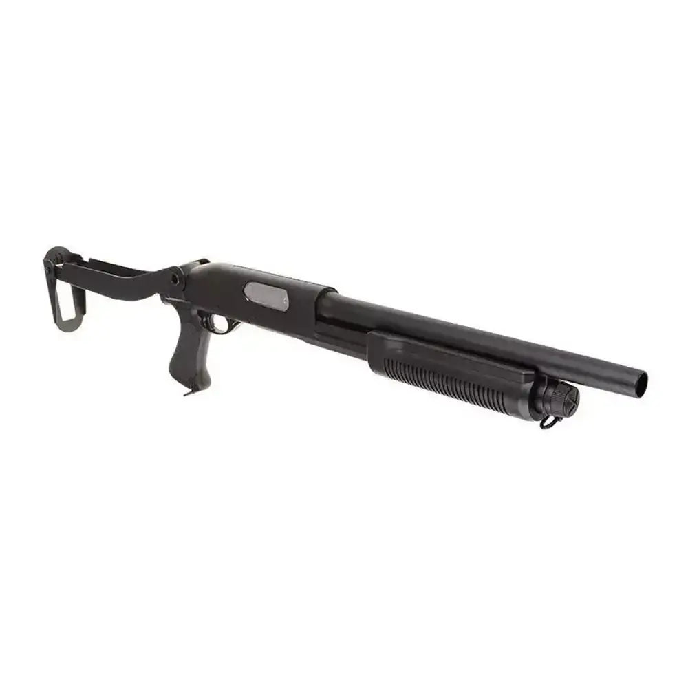 CYMA - M870 Taktisk CQB Softgun Hagle med Foldbar Kolbe - 3 Skudds Pump - Game-On.no