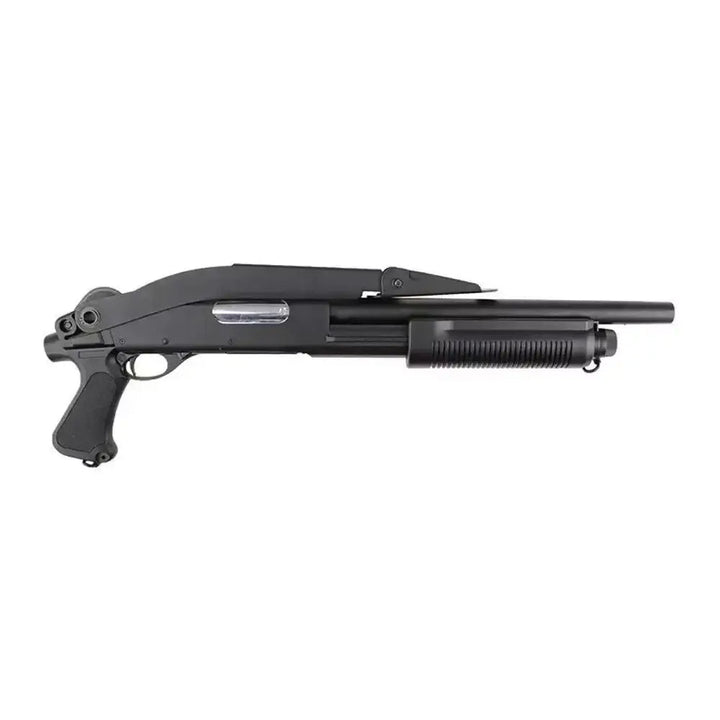 CYMA - M870 Taktisk CQB Softgun Hagle med Foldbar Kolbe - 3 Skudds Pump - Game-On.no