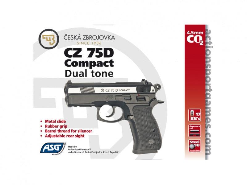 CZ 75D Compact Luftpistole - Silber - 4.5mm BB - Game-On.no