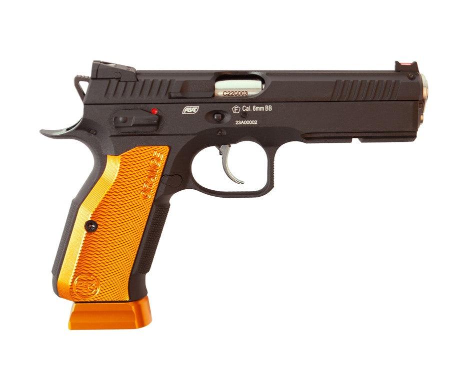 CZ Shadow 2 Airsoft Pistole Blowback - 6mm Softgun Orange - Game-On.no