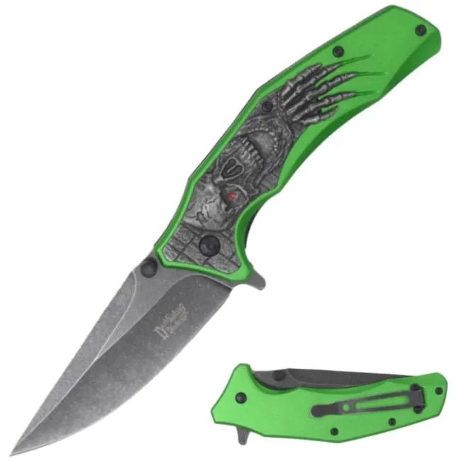 EDC Skull Foldekniv med Belteklips - Game-On.no