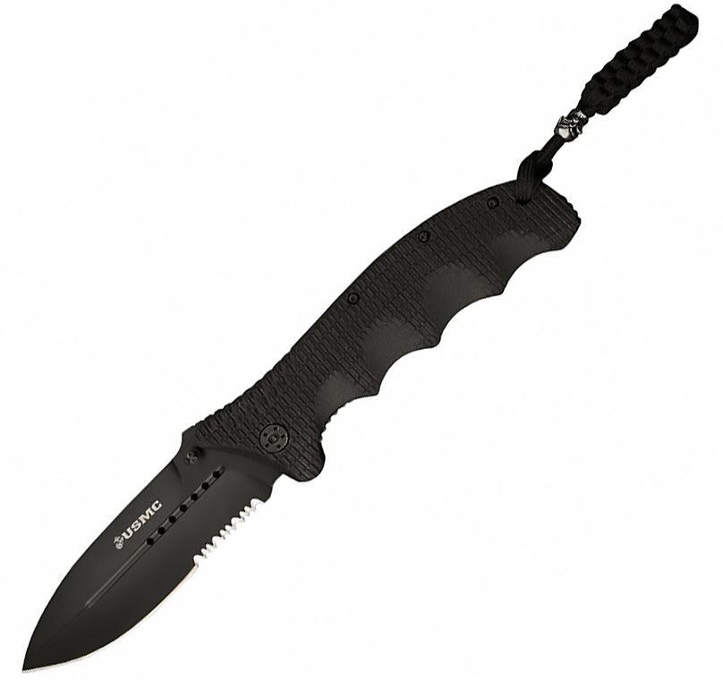 Elite Tactical - USMC Alpha Foldekniv - Svart - Game-On.no