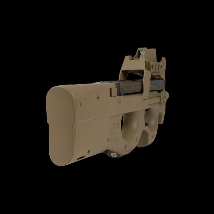 FN P90 Elektrisk Airsoftrifle med Rødpunktsikte(PAKKE) - TAN - Game-On.no