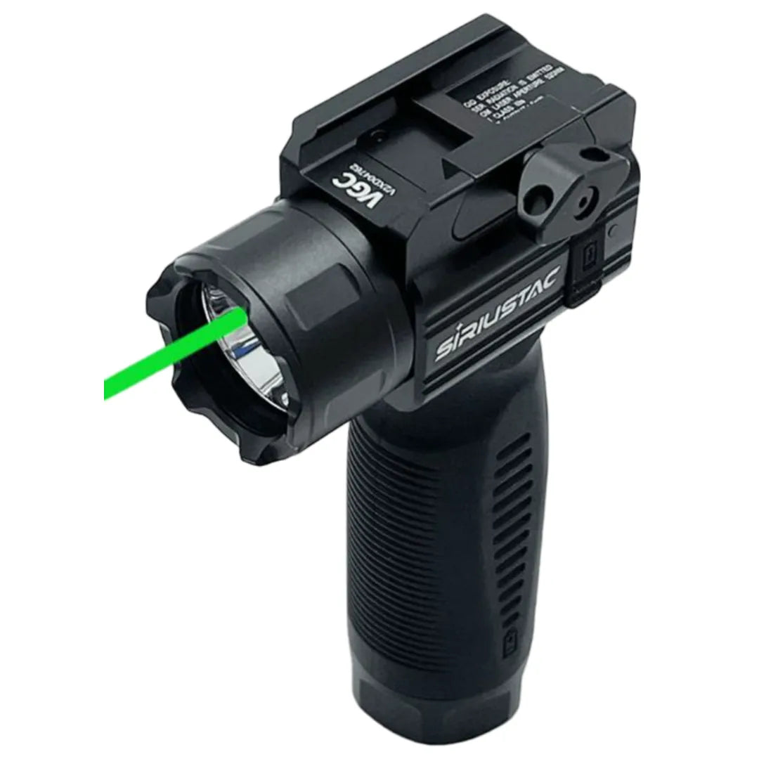 AimPro Green Laser / Flashlight Combo – 220 Lumen LED, Rail Mount For Pistol/Rifle – Pressure Switch Compatible