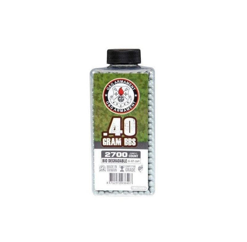 G&G BIO Softgunkuler 0.40g Harmaa - 2700stk - Game-On.no