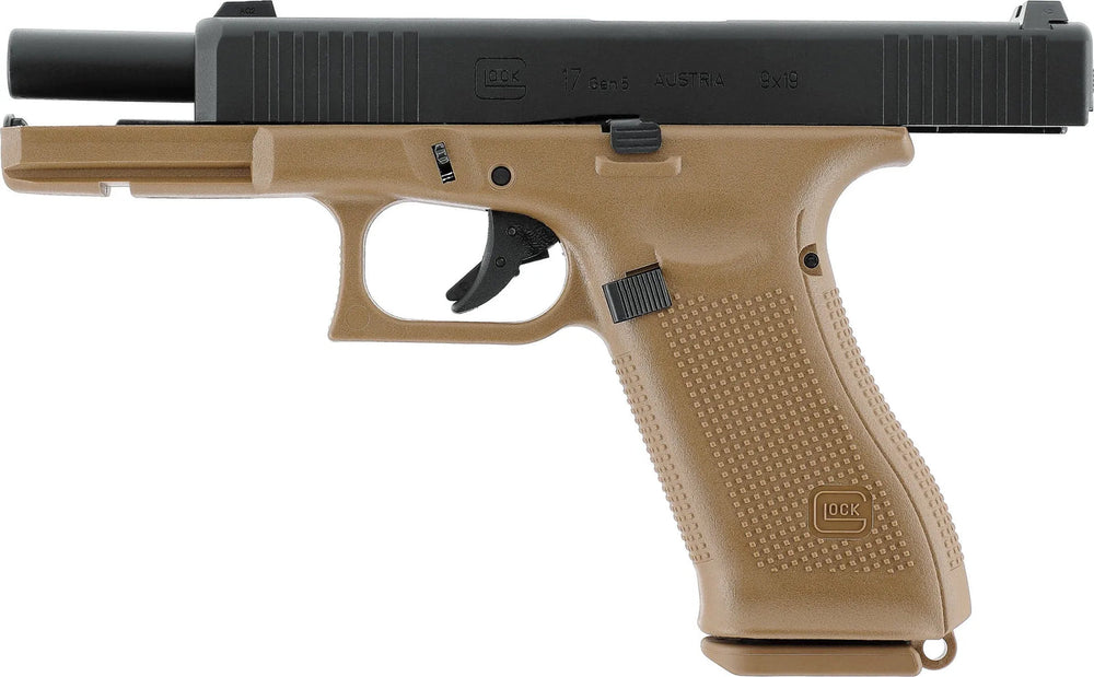 Glock 17 French Edition Gas Softgun with Blowback - Musta / Tan - Game-On.no