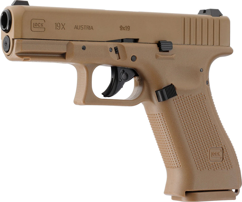 Glock 19X Coyote - 4.5mm Air Pistol with Blowback - Game-On.no