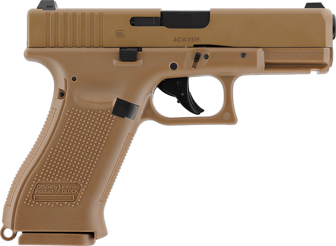 Glock 19X Coyote - 4.5mm Luftpistole mit Blowback - Game-On.no