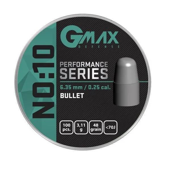 Gmax NO:10 luodit ilmavoimille 6.35mm - 48gr - 100kpl - Game-On.no