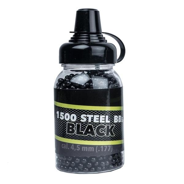 GO! Black BB Steel Shots - 1500pcs - Game-On.no