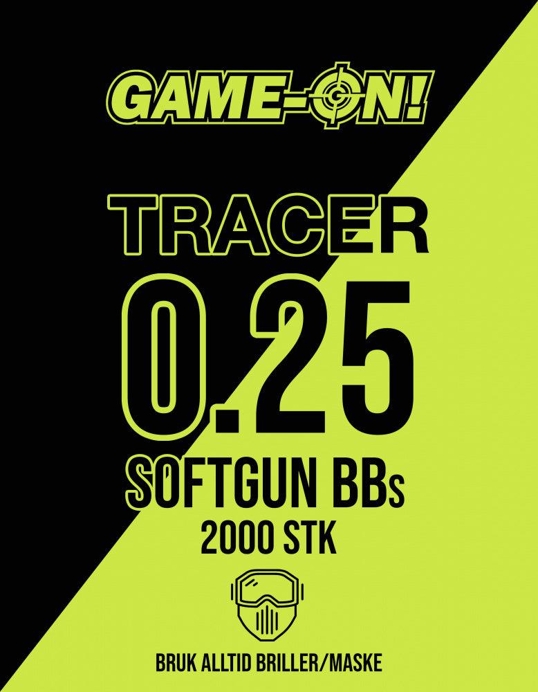 GO! Grønne Tracer Kuler - 0.25g - 2000stk - Game-On.no